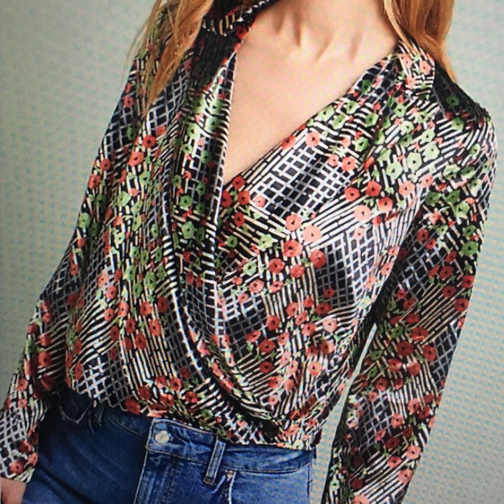 Velvet wrap blazer